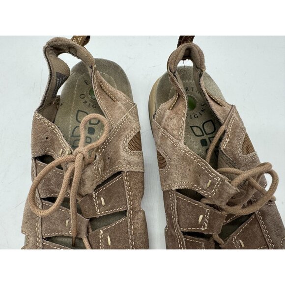 Earth Origins Womens Sassy Gladiator Sandals 7.5M Brown Suede Lace Up Casual - Picture 5 of 12